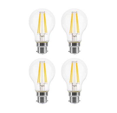 150w Equivalent LED Traditional Looking Filament Light Bulb A60 GLS B22 Bayonet 10.5w LED - Warm White - Pack of 4