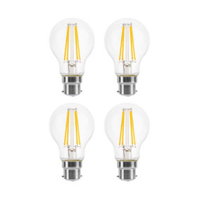 150w Equivalent LED Traditional Looking Filament Light Bulb A60 GLS B22 Bayonet 10.5w LED - Warm White - Pack of 4