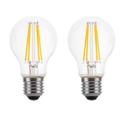 150w Equivalent LED Traditional Looking Filament Light Bulb A60 GLS E27 Screw 10.5w LED - Warm White - Pack of 2