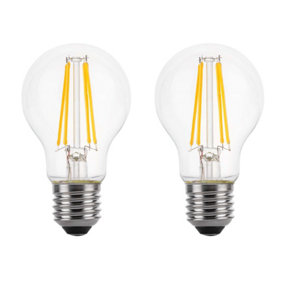 150w Equivalent LED Traditional Looking Filament Light Bulb A60 GLS E27 Screw 10.5w LED - Warm White - Pack of 2
