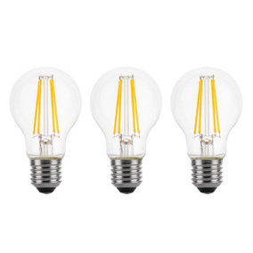 150w Equivalent LED Traditional Looking Filament Light Bulb A60 GLS E27 Screw 10.5w LED - Warm White - Pack of 3