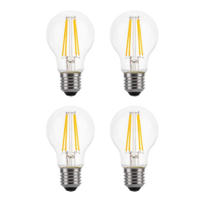 150w Equivalent LED Traditional Looking Filament Light Bulb A60 GLS E27 Screw 10.5w LED - Warm White - Pack of 4