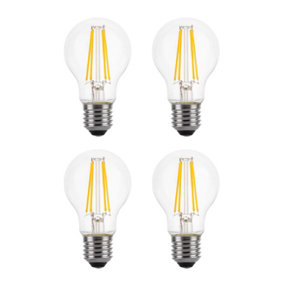 150w Equivalent LED Traditional Looking Filament Light Bulb A60 GLS E27 Screw 10.5w LED - Warm White - Pack of 4