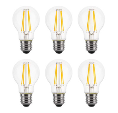 150w Equivalent LED Traditional Looking Filament Light Bulb A60 GLS E27 Screw 10.5w LED - Warm White - Pack of 6