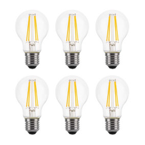 150w Equivalent LED Traditional Looking Filament Light Bulb A60 GLS E27 Screw 10.5w LED - Warm White - Pack of 6