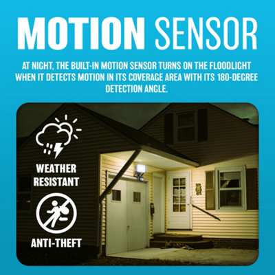 150W Sensor Light Security Watt Floodlight Outdoor Halogen Perfect For Garden Garage Forecourt Pir Motion Waterproof Rustproof - 4