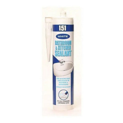 151 Bathroom & Kitchen Sealant White (Pack of 6)