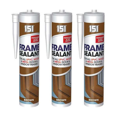 Buy 151 Frame Sealant Brown 280 ml Pack of 3 DIY at B&Q