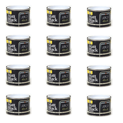 151 Matt Black Paint Black Board School 180ml (YELLOW STRIP ON TUB) (Pack of 12)