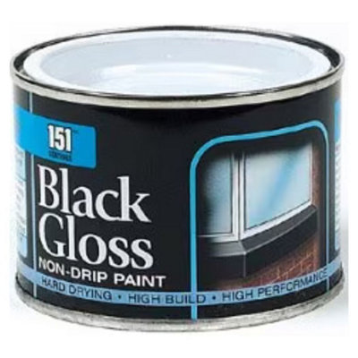 151 Non Drip Paint Black Gloss 180ml (Pack of 12)