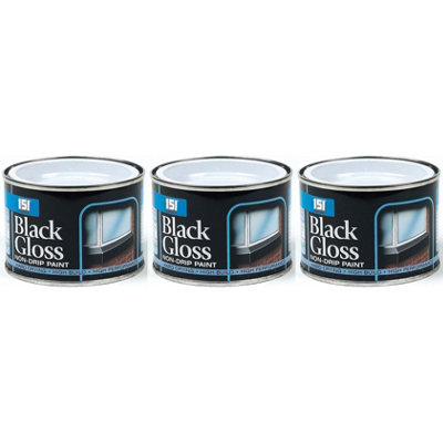 151 Non Drip Paint Black Gloss 180ml (Pack of 3) DIY at B&Q