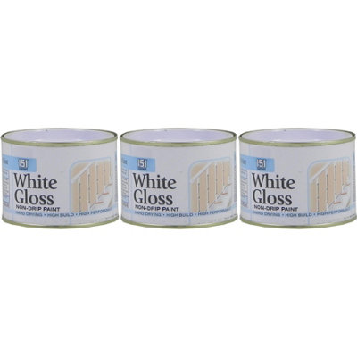 151 Non Drip White Gloss - 180ml - Hard Drying, High Build, High Performance (Pack of 3)