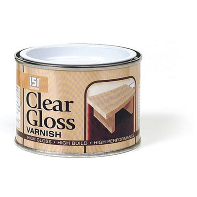151 Paint Clear Gloss Varnish 180ml (Tin) Pack of 4 DIY at B&Q