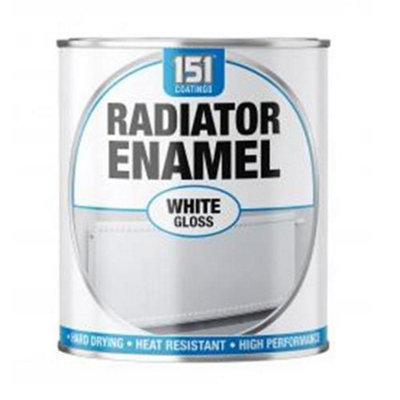151 Paint Radiator Enamel White Gloss 300ml (Tin) - Pack of 2 | DIY at B&Q