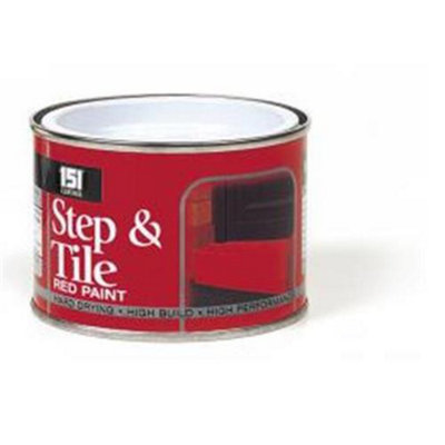 151 Paint Step & Tile Red 180ml (Tin) Pack of 2 DIY at B&Q