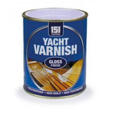 151 Paint Yacht Varnish Gloss 300ml (Tin) Pack of 4 DIY at B&Q