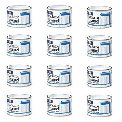 151 Radiator Enamel White Gloss Paint - 180ml (Pack of 12)