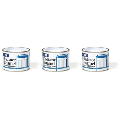 151 Radiator Enamel White Gloss Paint - 180ml (Pack of 3)