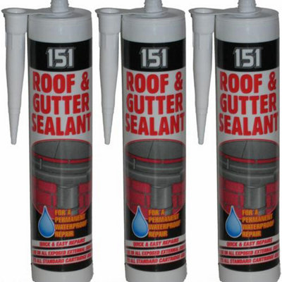 151 Roof & Gutter SEALANT, Black (Pack of 3) DIY at B&Q