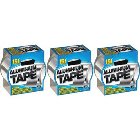 151 Silver Aluminium Tape 48mm X 10 Metres (Pack of 3)