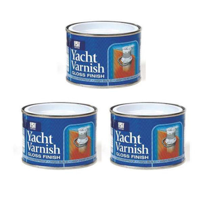 151 Yacht Varnish Gloss Finish 180ml - Waterproof, High Build, High Performance - Pack of 3