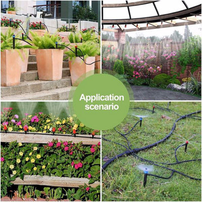 153PCS 30m Automatic Drip Irrigation System Garden Self Watering Plant ...