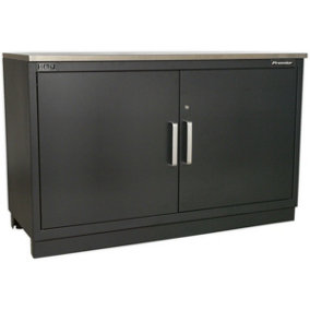 1550mm Heavy Duty Modular Floor Cabinet - Two Door - Steel - Adjustable Shelf