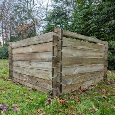 1575 Litre Wooden Compost Bin - Extra Large Composter by Woven Wood™ - 4
