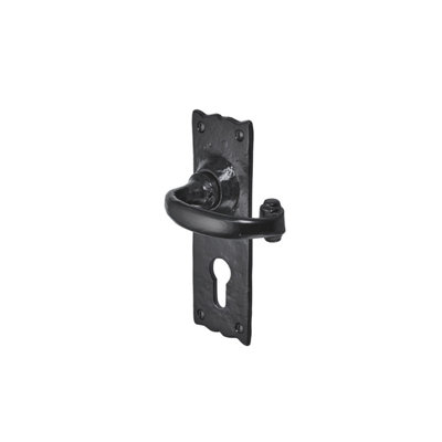 158mm x 55mm No.4002 Old Hill Ironworks Burford Suite Lever Euro Cylinder Handles