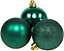 15cm/3Pcs Christmas Baubles Shatterproof Emerald Green,Tree Decorations