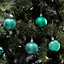 15cm/3Pcs Christmas Baubles Shatterproof Emerald Green,Tree Decorations