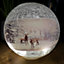 15cm Battery Operated Twinkling Warm White LED Crackle Effect Ball Christmas Decoration with Reindeer