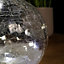 15cm Battery Operated Warm White LED Crackle Effect Ball Christmas Decoration with Merry Christmas