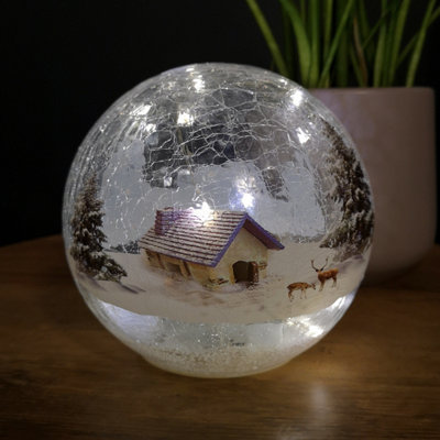 Light up store glass balls