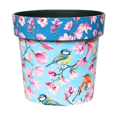 15cm Indoor Outdoor Zest Pot Watercolor Birds
