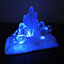 15cm Lit Acrylic Penguin Iceberg Scene Christmas Decoration with Cycling Blue LEDs