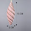 15cm Nut Shape Bauble Baby Pink - Christmas Hanging Decoration