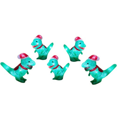 Lights4fun Outdoor Kerst Figuur Licht Up LED Acryl Eekhoorn met Paddestoel Batterij Werkt met Timer 32cm