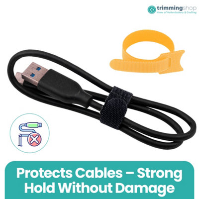20 Yards Hook And Loop Roll - 1/2 Inch Wide, Reusable Cable Ties For Cord Management