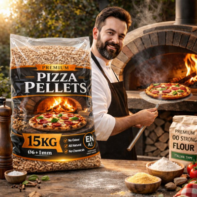 15kg Premium Pizza Wood Pellets, Hardwood Cooking Pellets for Pizza ...