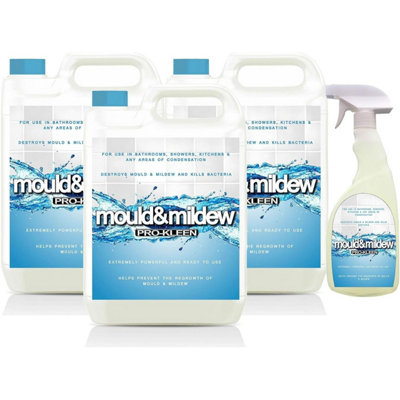 15L + 750ml of Pro-Kleen Mould & Mildew Remover Killer & Cleaner Super Concentrate Spray