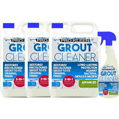 15L + 750ml ProKleen Tile Grout Cleaner Restorer Reviver for Kitchen and Bathroom DIY at B&Q