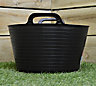 15L Black Flexi Plastic Tub / Bucket for Household and Garden