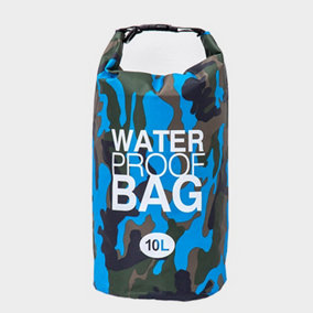 15L Double Strap Light Blue Multifunctional Outdoor PVC Waterproof Backpack