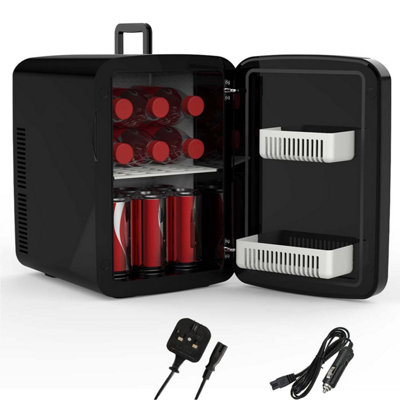 15L Mini Fridge Table Top Electric Cooler & Warmer Portable Ice Box Office Car, Black