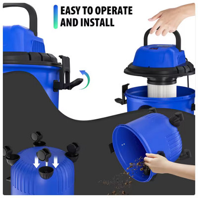 15L Wet and Dry Bucket Vacuum Cleaner