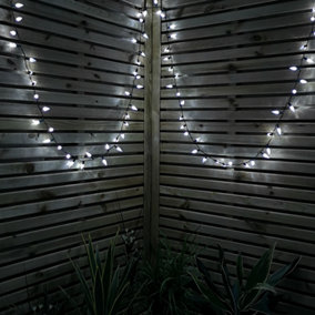 15m 300 LED Multi-action Pine Cone Christmas Lights in White