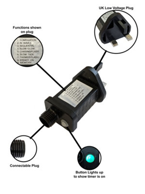 15m/49ft Bright Cool Ice White Connectable Icicle Lights 504 MAINS ...