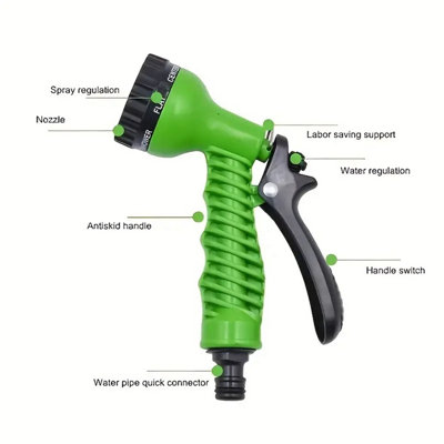 15M Expanding Garden Hose Pipe Lightweight Flexible 7 Dial Spray Gun - 4