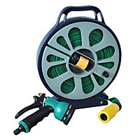 15m Lay-Flat Garden Hose Pipe with Storage Cassette